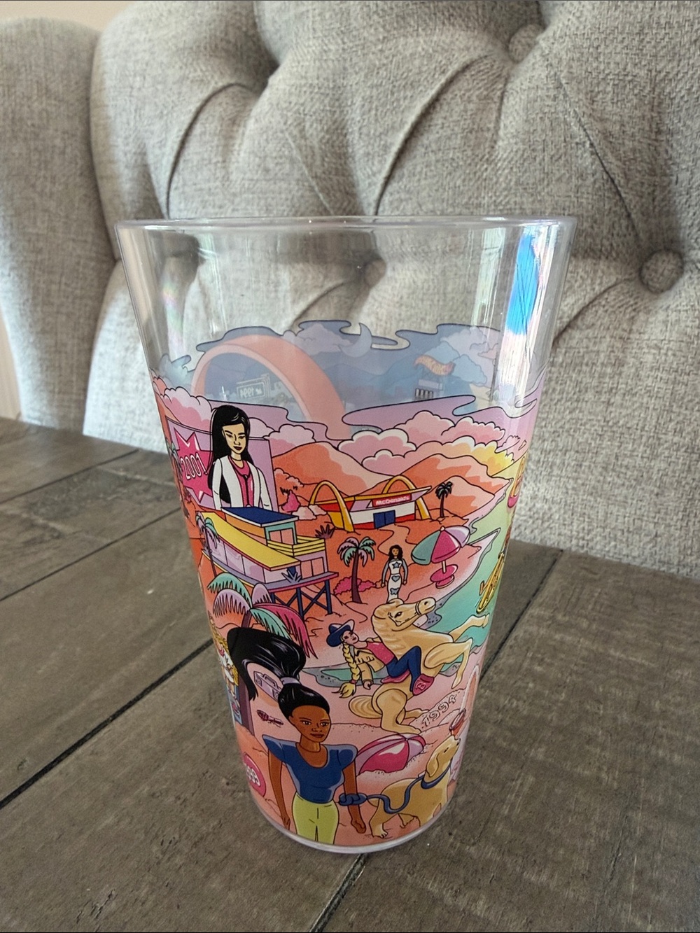 McDonalds 2024 Collectors Edition Cup Barbie Hot Wheels Mattel Plastic Tumbler